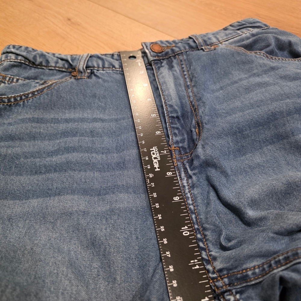 OAT New York Women Wide Leg Lyocell Denim Jeans Medium Wash Size 10/30 90s Style - Picture 5 of 10